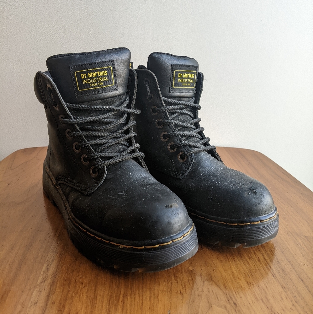Dr. Martens Industrial Steel Toe Black Boots